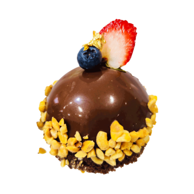 Chocolate & Coffee Filled Mousse Dome With Mirror Glaze